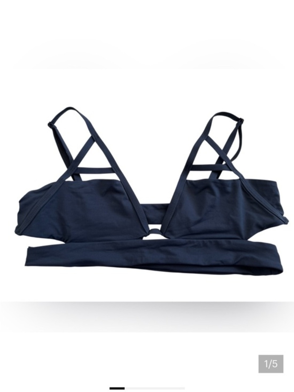 Tavik Navy Strappy Triangle bikini top